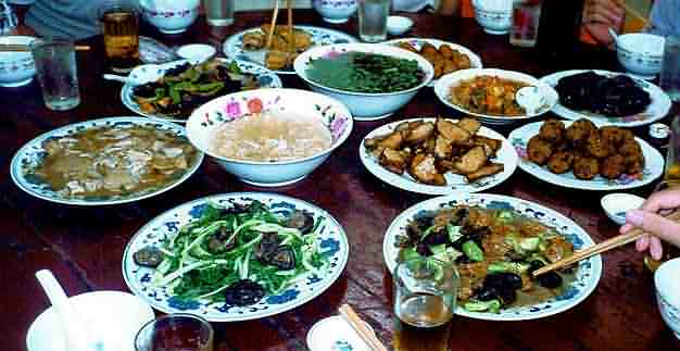 One of Chinese food pictures taken at Buddhist Temple, Guilin.
